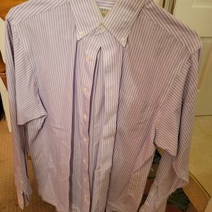 Eagle lavender striped button down neck 16 size 34/35
